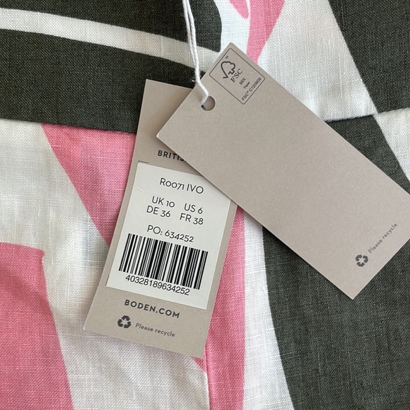 NWT Boden Printed Linen Pants
Ivory, Abstract Bloom size 6 - Picture 5 of 7